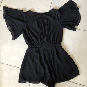 Black short romper